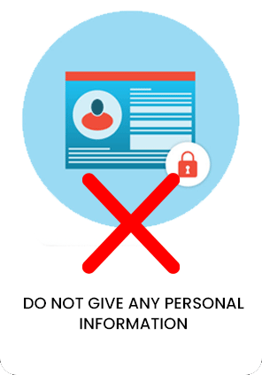 Do not share any personal information